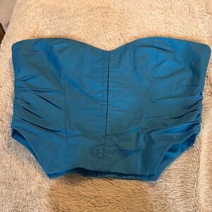 Oh Polly Blue Strapless Top